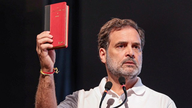 Congress leader Rahul Gandhi addresses 'Samvidhan Suraksha Sammelan' in Bihar on Friday