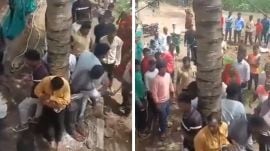 Sri Rama Sene men attacked after they stop vehicle carrying cows and barge into owner's home, 4 villagers held