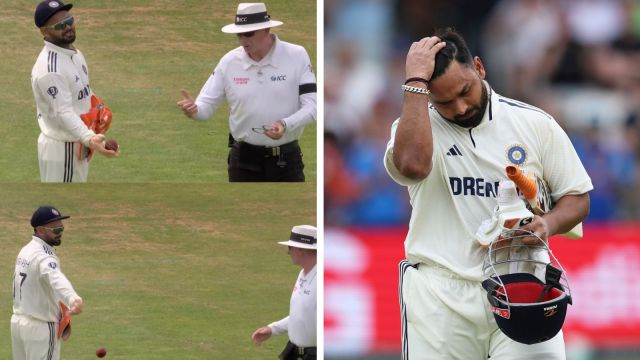  Rishabh Pant was reprimanded for his on-field argument with the umpires by the ICC. (X/AP)
