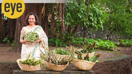 Rujuta Diwekar at her farm in Sonave, where a community is reviving local produce and protecting them from climate change