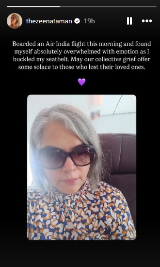 قصة Zeenat Aman's Instagram