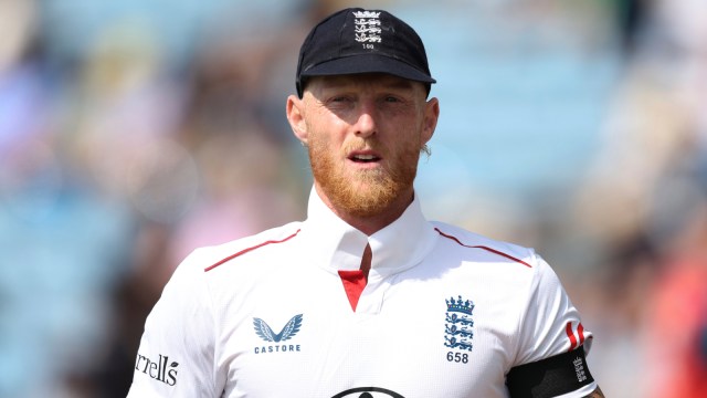 England skipper Ben Stokes with black armband during the first ENG vs IND Test in Leeds. (AP)