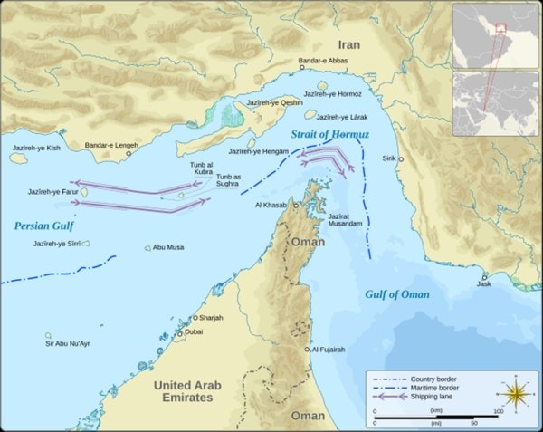 Strait of Hormuz map
