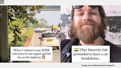 Following the post going viral, Uber India issued a public apology, informing that it had taken action (Image source: @iamjonasas/Instagram)