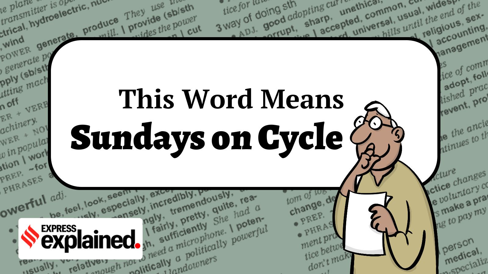 sundays on cycle, this word means