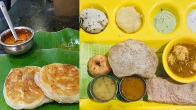 The Madurai bun parotta with mutton salna at Aph Aparna Hotel in Baner; Special Mini Tiffin at Akshayapatram Restaurant in Pimpri. (Express)