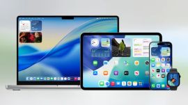 Apple's liquid glass OS redesign.