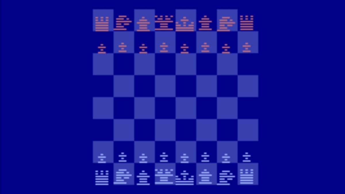 Video Chess, an Atari 2600 1970s vintage video game.