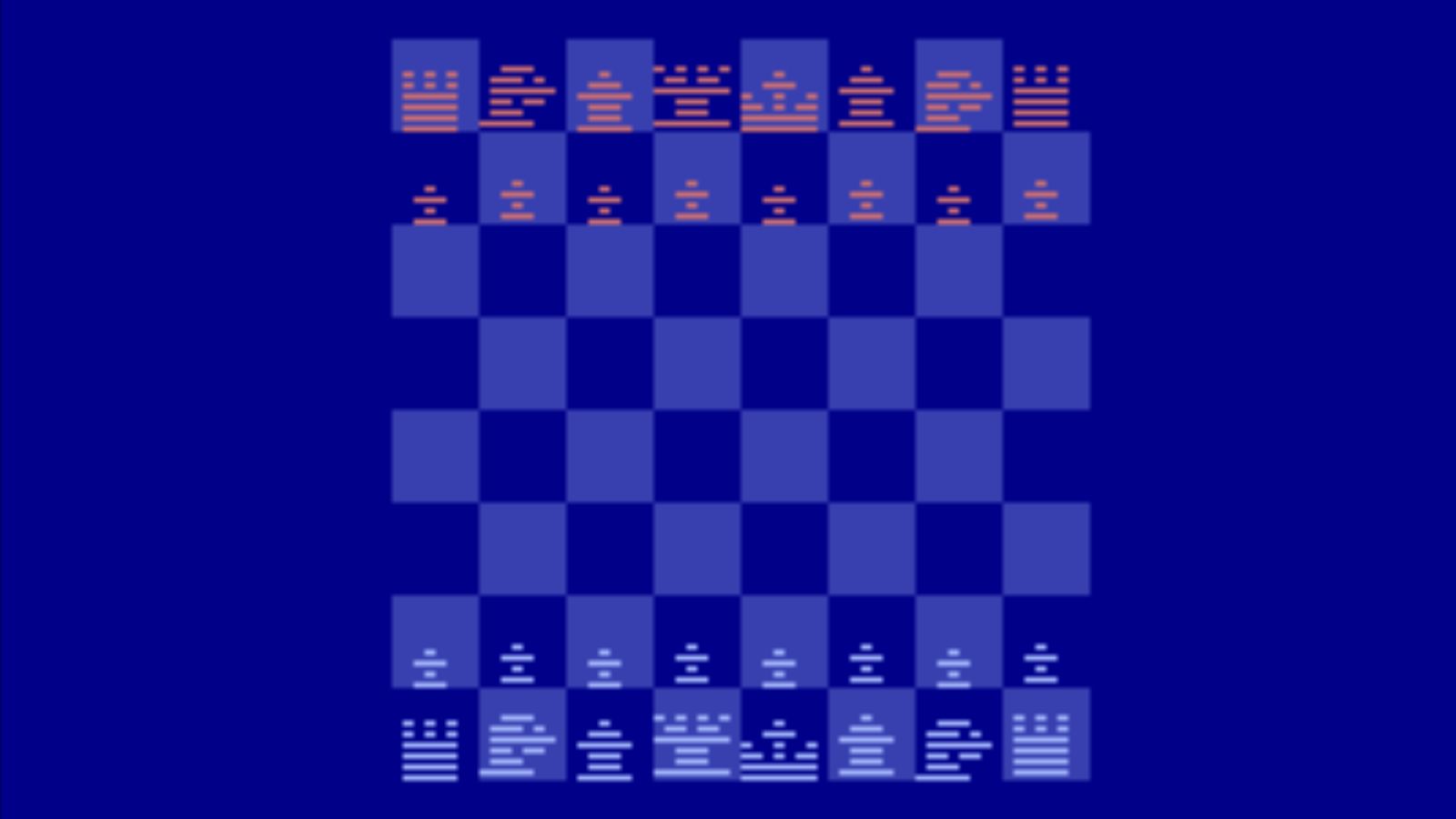 Video Chess, an Atari 2600 1970s vintage video game.