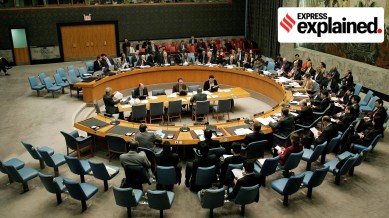 The UNSC Chamber, also known as the Norwegian Room, at the UN Headquarters in New York. (Wikimedia Commons)