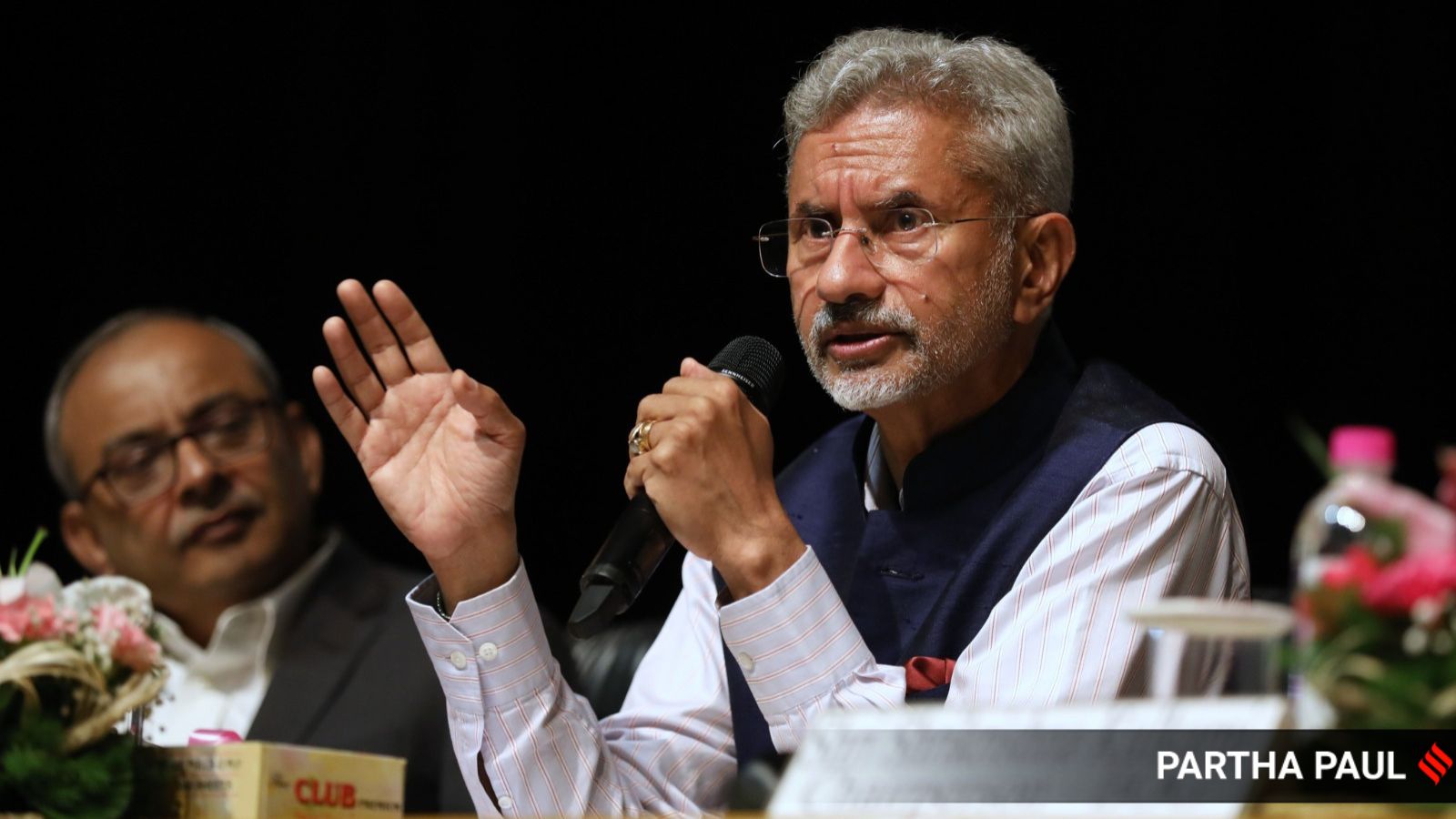Dr.S Jaishankar, Union Minister of External Affairs at the 33rd lecture of the institute lecture series "INDIA AND THE WORLD' delivered by S Jaishsnkar at IIM Calcutta in Wednesday, November 02, 2022. Express photo by Partha Paul.
