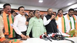 Former Sena leader Sudhakar Badgujar joins BJP
