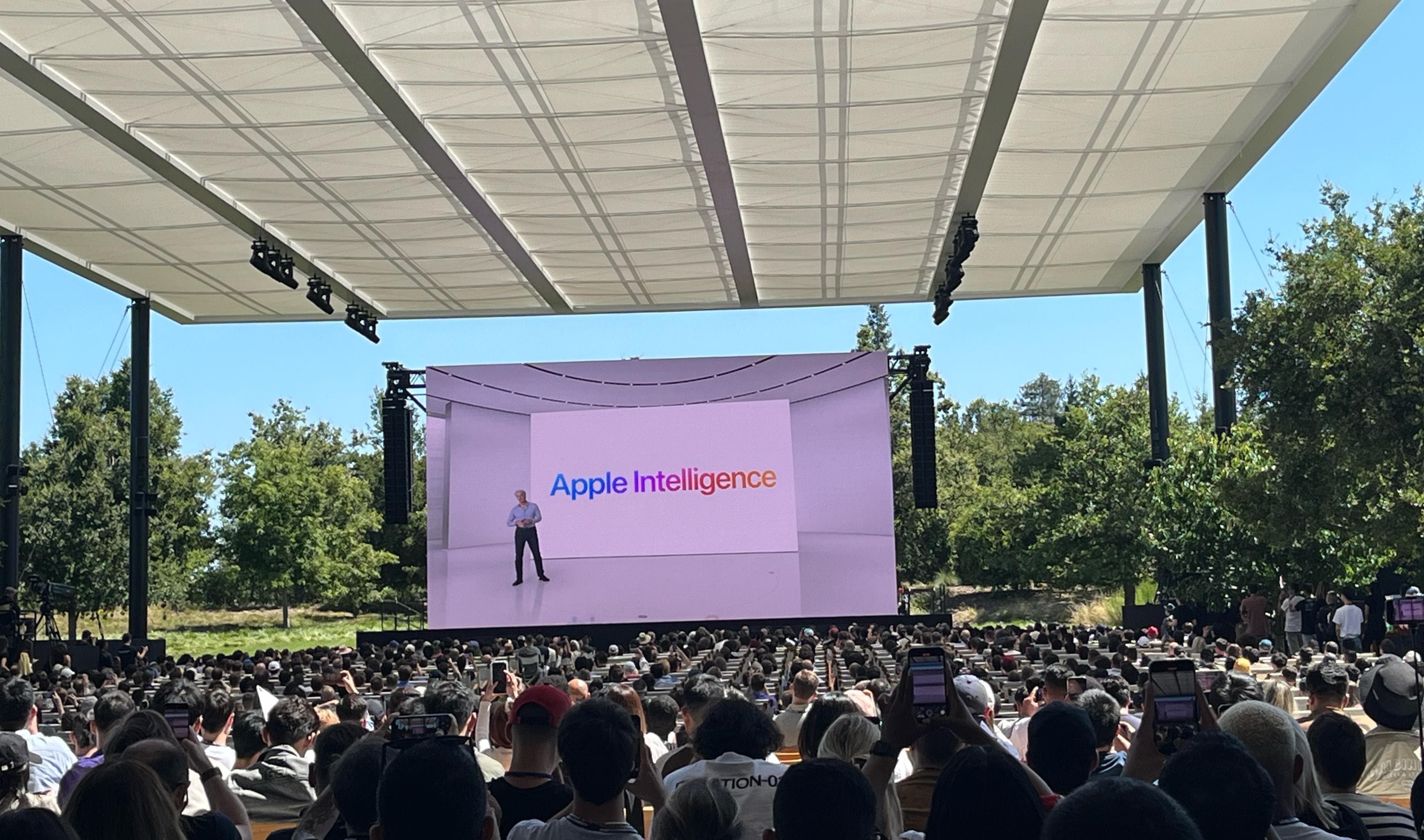 Apple's Craig Federighi at WWDC 2024. 