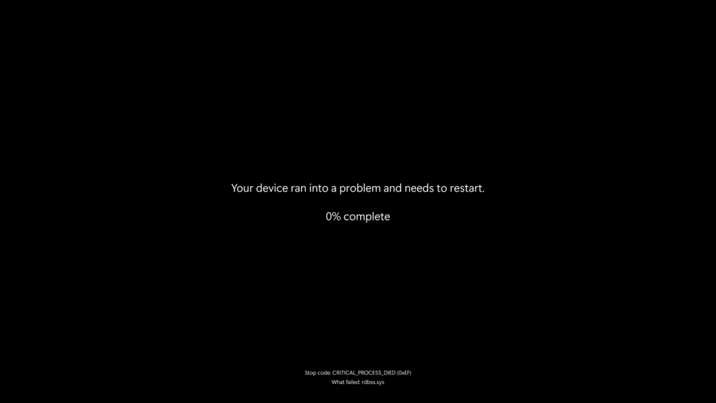 The new Black Screen of Death is bland and boring.