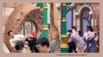 Two couples start fighting in Disneyland Shanghai, China. (Image source: @nypost)