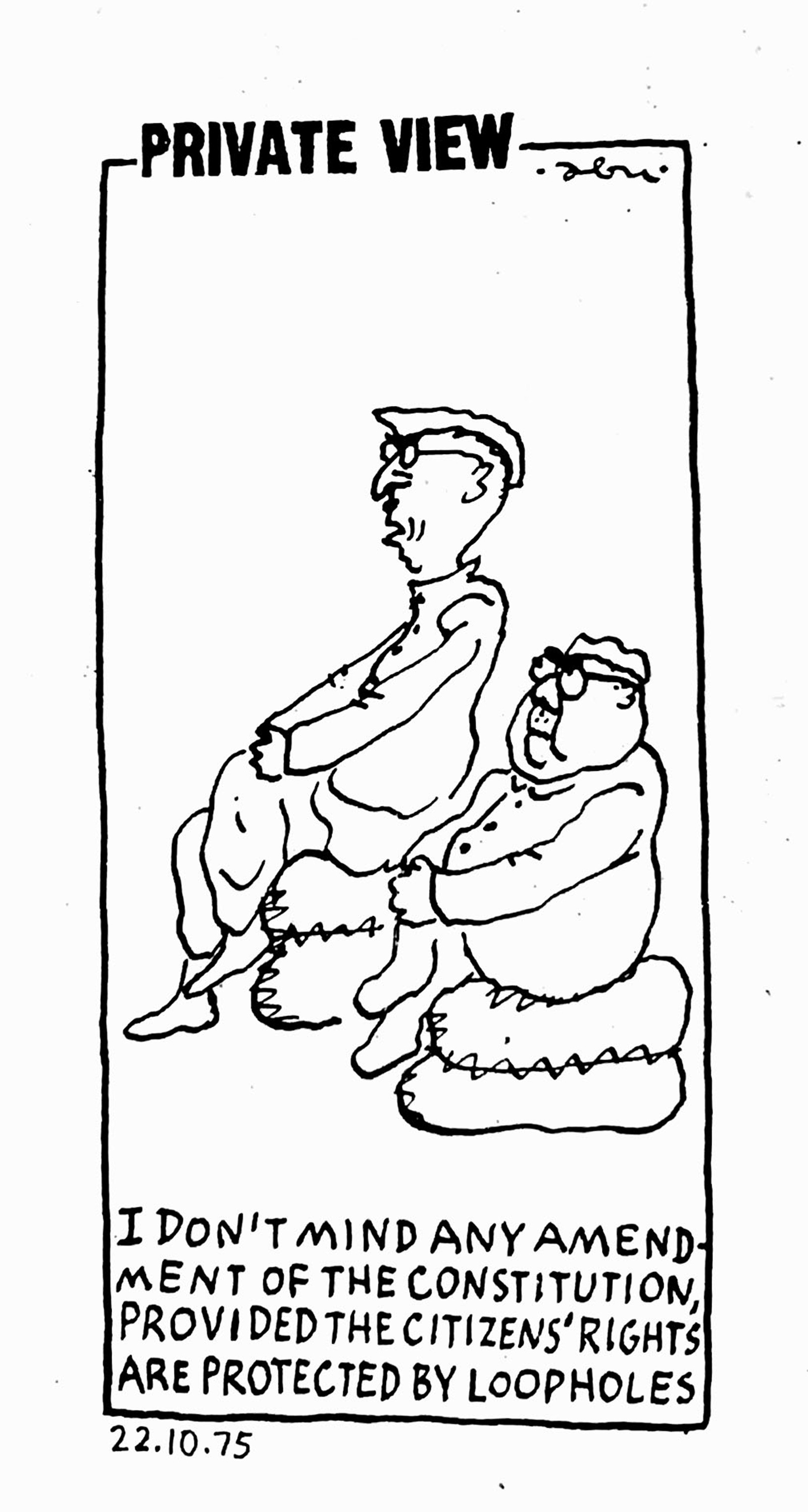 Cartoonist Abu Abraham's work. 