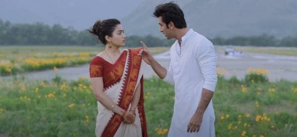 Rashmika Mandanna and Ranbir Kapoor in Animal.