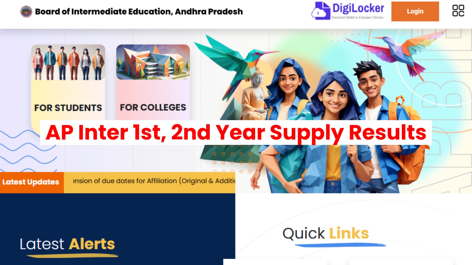 BIEAP IPASE AP Inter 1st, 2nd Year Supply Results 2025: Which are the official websites to check results?