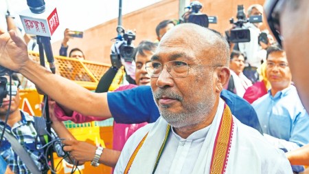 Biren Singh, N Biren Singh, Imphal, Imphal normalcy, Manipur peace, BJP working on restoring peace in Manipur, Manipur row, Meiteis, Kukis, Meiteis and Kukis, Meiteis community, Kukis community, Manipur violence, Manipur protests, Manipur news, N Biren Singh, manipur government, Manipur deaths, Manipur violence deaths, India news, Indian express, Indian express India news, Indian express India