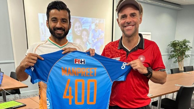 Manpreet is the eighth player in men's international hockey to achieve 400 caps. (Hockey India)
