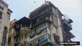 delhi fire, dwarka, indian express