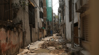 Garbage on the road in Delhi's area (Express Photo by Gajendra Yadav)