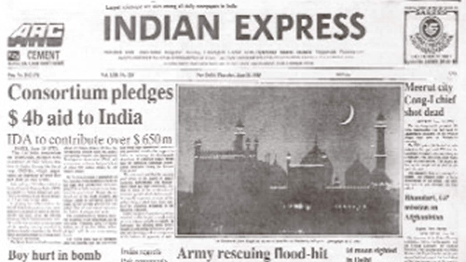 June 20, 1985, Forty Years Ago: $4 bn aid for India
