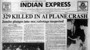 This is the front page of The Indian Express published on June 24, 1985.