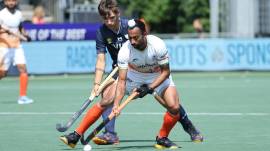 Hardik Singh stood in as captain for the injured Harmanpreet Singh. (FIH Photo)