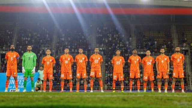 The last time India beat Hong Kong was a 4-0 win on a rainy Kolkata night in 2022. (AIFF Media)