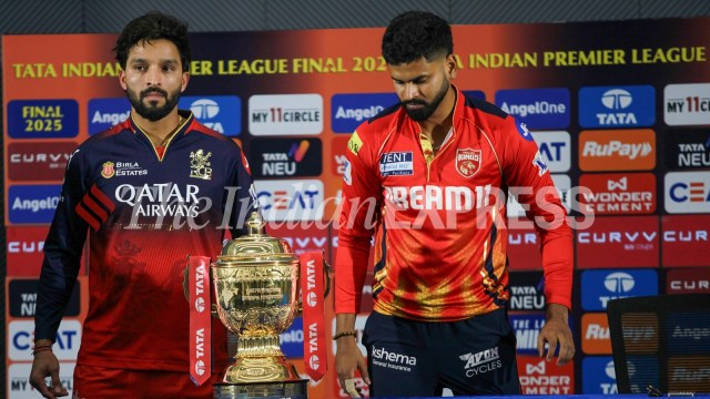  Rajat Patidar's Royal Challengers Bengaluru face Shreyas Iyer's Punjab Kings in the final of the 2025 IPL. (Express Photo by Bhupendra Rana)