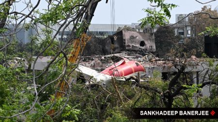 Air India plane crash remanants