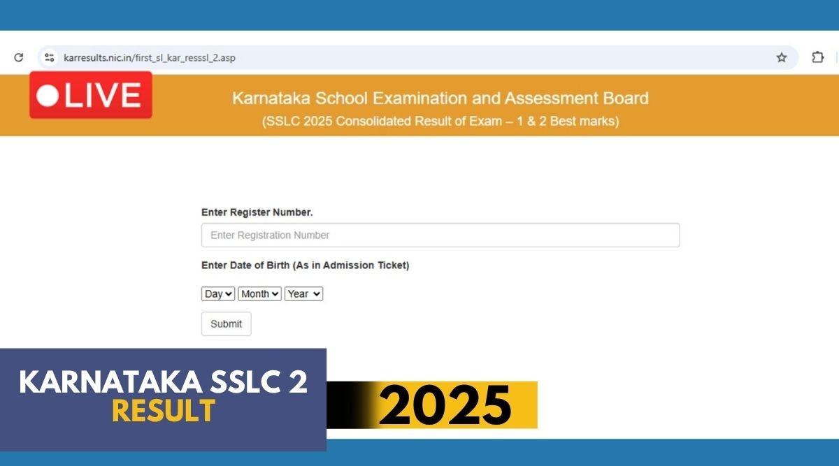 Karnataka SSLC 2 Result 2025 OUT LIVE Updates: KSEAB consolidated SSLC result download link at karresults.nic.in