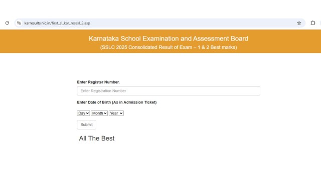 SSLC 2025 Consolidated Result of Exam – 1 & 2 Best marks