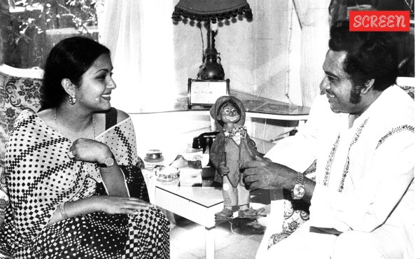 Kishore Kumar with wife Leena Chandavarkar