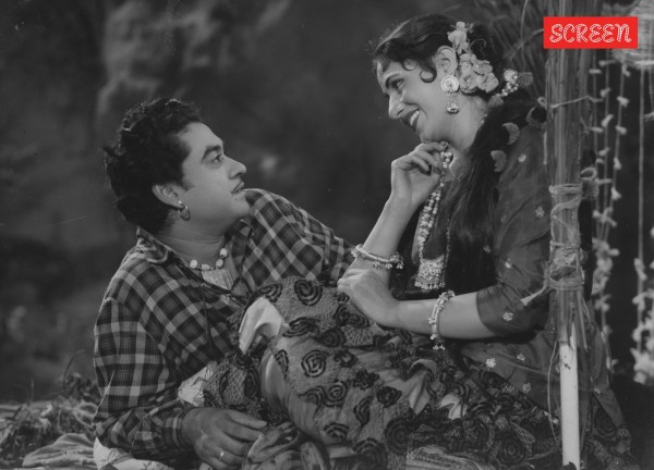 Kishore Kumar with second wife Madhubala