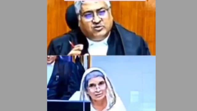 A screenshot from the viral video showing Mamta Pathak arguing her case before the Jabalpur Bench of the Madhya Pradesh High Court. Special Arrangement