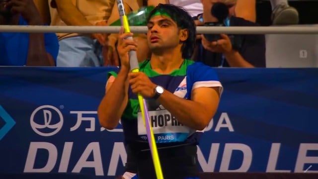 Neeraj Chopra claimed the javelin throw title at the Paris Diamond League event on Saturday. (Screengrab via YouTube)