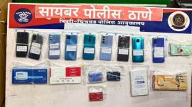 cybercrime The Pimpri-Chinchwad cyber police raided a small village in Ahilyanagar district as part of a probe and caught a man with nine mobile phones, 23 bank passbooks, 18 cheque books and 35 debit cards. (Express Photo)