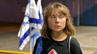 Thunberg was one of 12 passengers on board the Madleen, a boat carrying aid destined for people in war-torn Gaza.