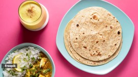 salad before rice and roti