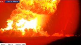 space X testing blast, starship 36