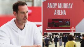 Andy Murray offered one-minute life tips for random fans at the Queen's Club. (X)