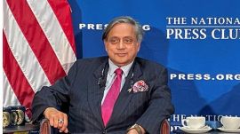 : Congress leader Shashi Tharoor during an interaction with journalists, at the National Press Club in Washington DC, USA, Wednesday, June 4, 2025.