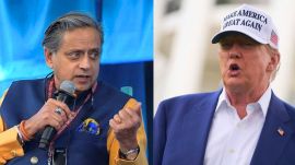 Shashi Tharoor said reminding Pakistan about not funding and training terrorists was in Pakistan's interests. A day earlier, US President Donald Trump had lauded the role of Pak Army Chief General Asim Munir (Photos: Express, AP)