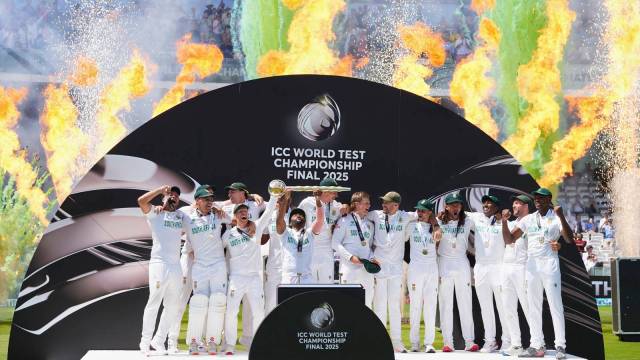 AB de Villiers was in the stands at Lord's when South Africa ended a nearly three-decade long wait for a major title by winning the WTC Final. (AP Photo)