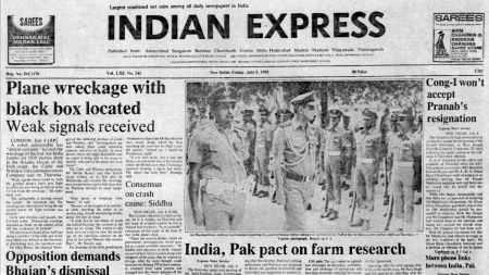 Jet wreckage located, Air-India Jumbo jet, Forty Years Ago, Indo-Pak agreement, Bhajan Lal, editorial, Indian express, opinion news, current affairs