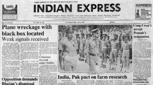 Jet wreckage located, Air-India Jumbo jet, Forty Years Ago, Indo-Pak agreement, Bhajan Lal, editorial, Indian express, opinion news, current affairs