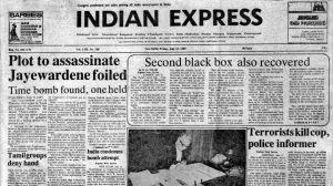 Sri Lankan government, Junius Jayewardene, US Arms Pakistan, CJI retires, Forty Years Ago, editorial, Indian express, opinion news, current affairs