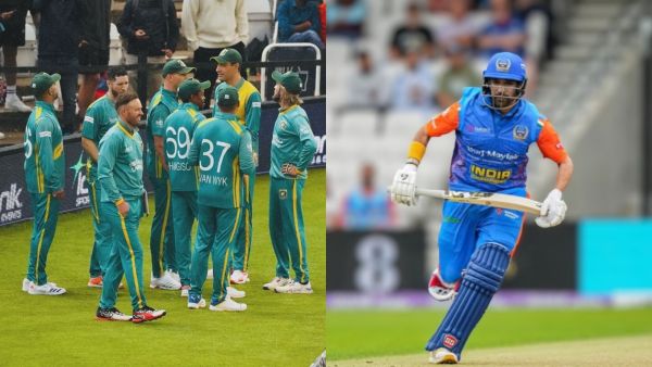 L-R: South Africa Champions are leading the WCL standings while India Champions are placed at the bottom. (AB de Villiers/Facebook & WCL media)